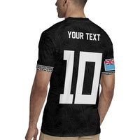 Custom Rugby Fiji Rugby Jersey Fijian Masi Tribal Sporty Style Black Color LT03 - Polynesian Pride