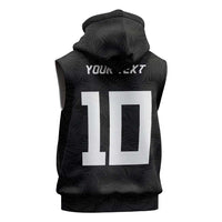 Custom Rugby Fiji Sleeveless Zip Hoodie Fijian Masi Tribal Sporty Style Black Color LT03 - Polynesian Pride