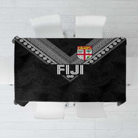 Rugby Fiji Tablecloth Fijian Masi Tribal Sporty Style Black Color - Polynesian Pride