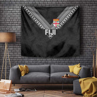 Rugby Fiji Tapestry Fijian Masi Tribal Sporty Style Black Color LT03 Black - Polynesian Pride