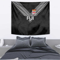 Rugby Fiji Tapestry Fijian Masi Tribal Sporty Style Black Color LT03 - Polynesian Pride