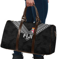 Rugby Fiji Travel Bag Fijian Masi Tribal Sporty Style Black Color - Polynesian Pride