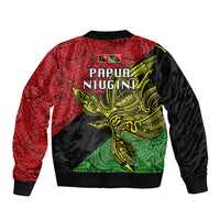 Papua New Guinea Southern Highlands Province Bomber Jacket PNG Birds Of Paradise Polynesian Arty Style LT03 - Polynesian Pride