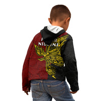 Papua New Guinea Western Province Kid Hoodie PNG Birds Of Paradise Polynesian Arty Style LT03 - Polynesian Pride