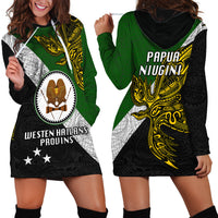 Papua New Guinea Western Highlands Province Hoodie Dress PNG Birds Of Paradise Polynesian Arty Style LT03 - Polynesian Pride