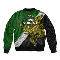Papua New Guinea Western Highlands Province Sleeve Zip Bomber Jacket PNG Birds Of Paradise Polynesian Arty Style LT03 - Polynesian Pride