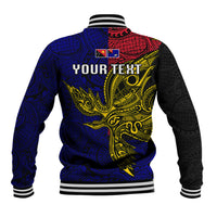 Personalised Papua New Guinea West New Britain Province Baseball Jacket PNG Birds Of Paradise Polynesian Arty Style LT03 - Polynesian Pride
