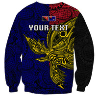 Personalised Papua New Guinea West New Britain Province Sweatshirt PNG Birds Of Paradise Polynesian Arty Style LT03 - Polynesian Pride