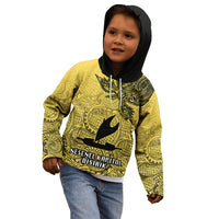 Personalised Papua New Guinea National Capital District Kid Hoodie PNG Birds Of Paradise Polynesian Arty Style LT03 - Polynesian Pride