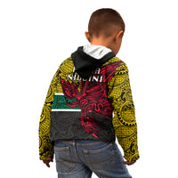 Papua New Guinea Hela Province Kid Hoodie PNG Birds Of Paradise Polynesian Arty Style LT03 - Polynesian Pride