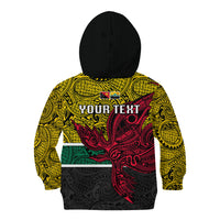 Personalised Papua New Guinea Hela Province Kid Hoodie PNG Birds Of Paradise Polynesian Arty Style LT03 - Polynesian Pride