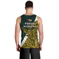 Papua New Guinea Jiwaka Province Men Tank Top PNG Birds Of Paradise Polynesian Arty Style LT03 - Polynesian Pride