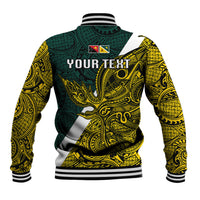 Personalised Papua New Guinea Jiwaka Province Baseball Jacket PNG Birds Of Paradise Polynesian Arty Style LT03 - Polynesian Pride