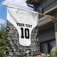 Custom Fiji Pacific Rugby 2024 Garden Flag Tapa Tribal and Fijian Masi Pattern
