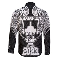 New Zealand Rugby Family Matching Summer Maxi Dress and Hawaiian Shirt Aotearoa Champion Cup History with Haka Dance LT03 - Polynesian Pride