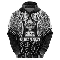 Personalised New Zealand Rugby Hoodie Aotearoa Champion Cup History with Haka Dance LT03 - Polynesian Pride