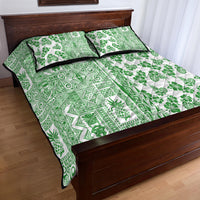 Hawaii Quilt Bed Set Aloha Tropical Plants Tribal Pattern Green Version LT03 - Polynesian Pride