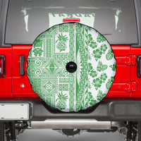 Hawaii Spare Tire Cover Aloha Tropical Plants Tribal Pattern Green Version LT03 - Polynesian Pride