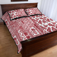 Hawaii Quilt Bed Set Aloha Tropical Plants Tribal Pattern Red Version LT03 - Polynesian Pride
