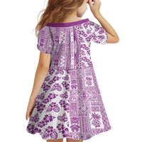 Hawaii Family Matching Tank Maxi Dress and Hawaiian Shirt Aloha Tropical Plants Tribal Pattern Pink Version LT03 - Polynesian Pride