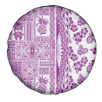 Hawaii Spare Tire Cover Aloha Tropical Plants Tribal Pattern Pink Version LT03 - Polynesian Pride