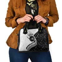 Personalised Aotearoa Lawn Bowls Shoulder Handbag Maori and Silver Fern Half Style LT03 - Polynesian Pride