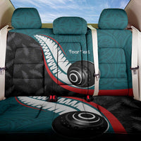 Personalised Aotearoa Lawn Bowls Back Car Seat Cover Maori and Silver Fern Sporty Style Teal Color LT03 One Size Teal - Polynesian Pride