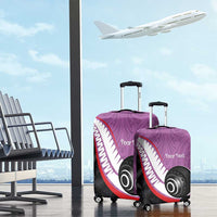 Personalised Aotearoa Lawn Bowls Luggage Cover Maori and Silver Fern Sporty Style Pink Color LT03 - Polynesian Pride