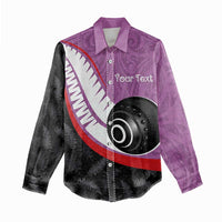 Personalised Aotearoa Lawn Bowls Women Casual Shirt Maori and Silver Fern Sporty Style Pink Color LT03 - Polynesian Pride