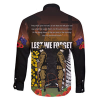 New Zealand and Australia ANZAC Day Family Matching Short Sleeve Bodycon Dress and Hawaiian Shirt Soldier and Last Post Camouflage Pattern LT03 - Polynesian Pride