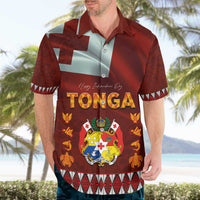 Tonga Independence Day Hawaiian Shirt National Flag and Emblem with Ngatu Art Pattern