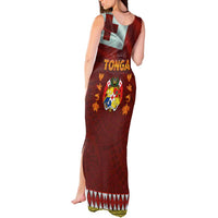 Tonga Independence Day Tank Maxi Dress National Flag and Emblem with Ngatu Art Pattern