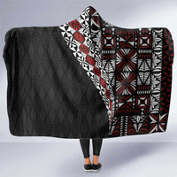Tonga Ngatu Art Tattoo Polynesian Hooded Blanket