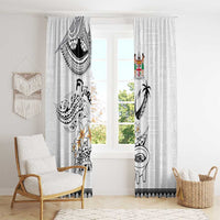Fijian Traditional Culture Window Curtain Tapa Tribal Tattoos - Polynesian Pride