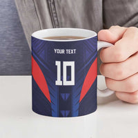 Custom Rugby Samoa Ceramic Mug Siva Tau Spirit Sporty Vibes - Polynesian Pride