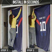 Custom Rugby Samoa Door Cover Siva Tau Spirit Sporty Vibes - Polynesian Pride