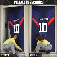 Custom Rugby Samoa Door Cover Siva Tau Spirit Sporty Vibes - Polynesian Pride