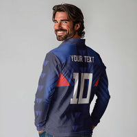 Custom Rugby Samoa Long Sleeve Polo Shirt Siva Tau Spirit Sporty Vibes - Polynesian Pride