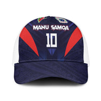Custom Rugby Samoa Mesh Trucker Cap Siva Tau Spirit Sporty Vibes - Polynesian Pride