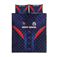 Rugby Samoa Quilt Bed Set Siva Tau Spirit Sporty Vibes - Polynesian Pride