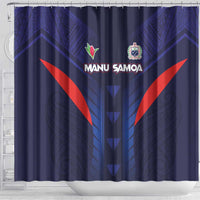 Rugby Samoa Shower Curtain Siva Tau Spirit Sporty Vibes - Polynesian Pride