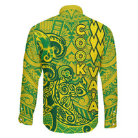 Cook Islands Vaa Polynesian Art Tattoo Family Matching Tank Maxi Dress and Hawaiian Shirt National Color