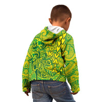 Cook Islands Vaa Polynesian Art Tattoo Kid Hoodie National Color