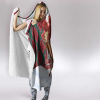 Canadian Christmas - Moose and Maple Retro Style Hooded Blanket