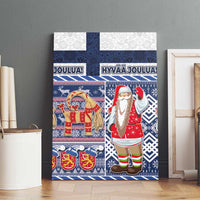 Yule Goat Joulupukki Finnish Christmas Canvas Wall Art Scandinavian Pattern
