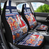 Yule Goat Joulupukki Finnish Christmas Car Seat Cover Scandinavian Pattern LT03 - Polynesian Pride