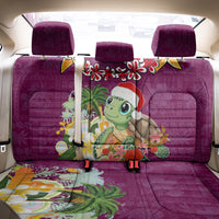 Hawaii Honu Mele Kalikimaka Back Car Seat Cover Santa Tropical Flower Aloha Summer Pink Version LT03 - Polynesian Pride