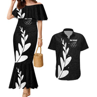 Personalised New Zealand Canoeing Special Jersey Couples Matching Mermaid Dress and Hawaiian Shirt