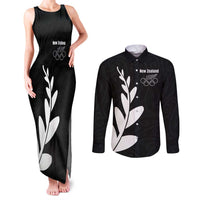 Personalised New Zealand Canoeing Special Jersey Couples Matching Tank Maxi Dress and Long Sleeve Button Shirt