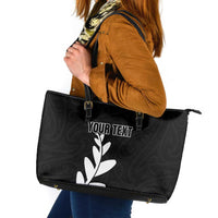 Personalised New Zealand Canoeing Special Jersey Leather Tote Bag